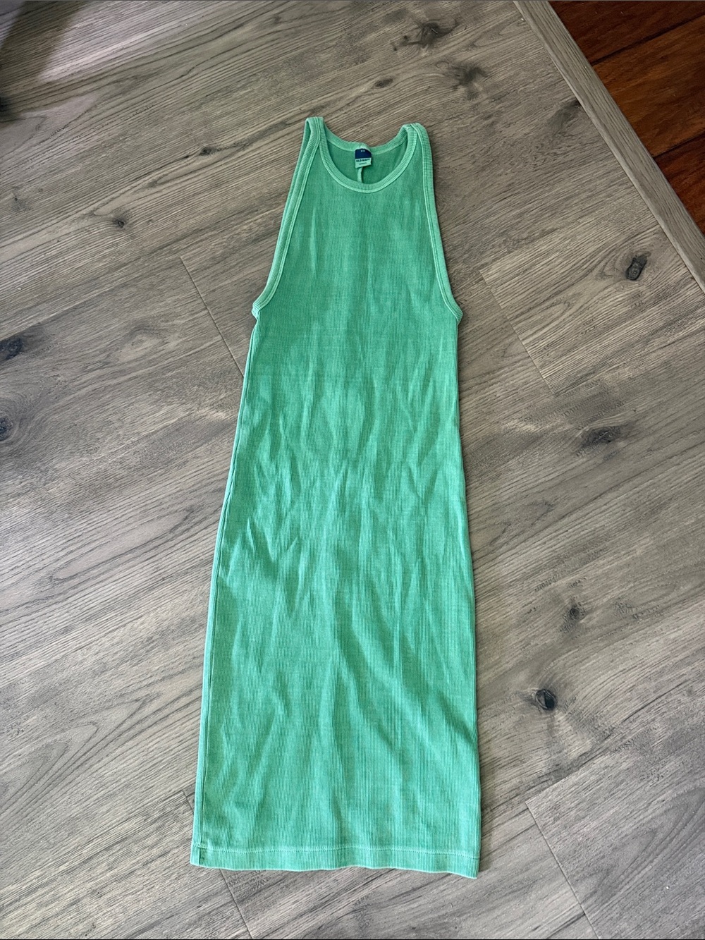 Old Navy Mint Green Ribbed Tank Maxi Dress